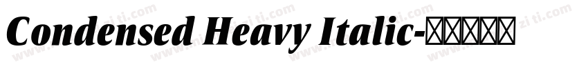 Condensed Heavy Italic字体转换